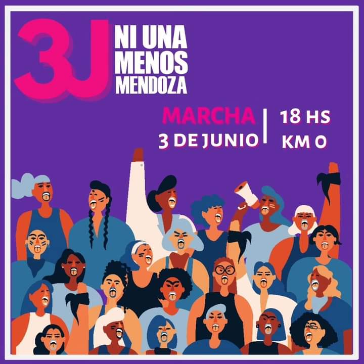 Marcha NI UNA MENOS en Mendoza: Cuando y a que hora será?