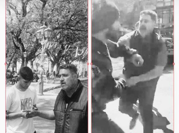 Escrachado: El inspector municipal que agrede a vendedores ambulantes en el centro de Mendoza