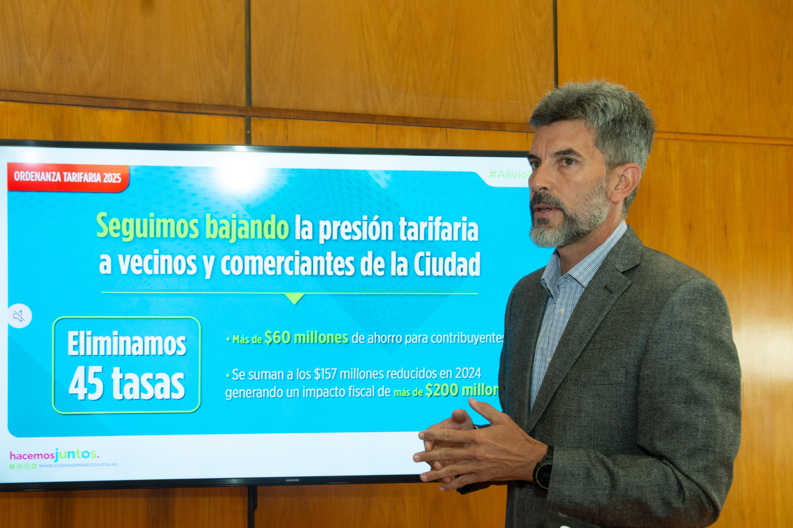 Ulpiano Suarez da una buena noticia para comerciantes y vecinos de Capital