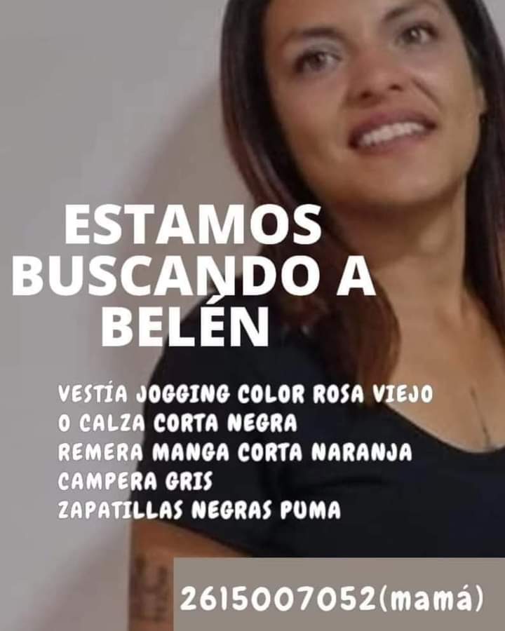 Urgente: Solicitan colaboración para encontrar a Belén Sosa, joven desaparecida en Guaymallen