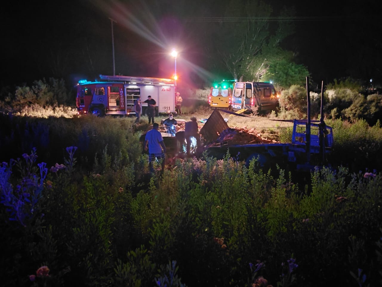 Fatídico accidente vial en Lavalle: un hombre murió tras el vuelvo de su camión