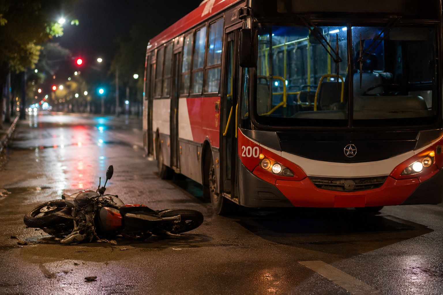 Un motociclista resulto gravemente herido luego de chocar con un colectivo en Guaymallen