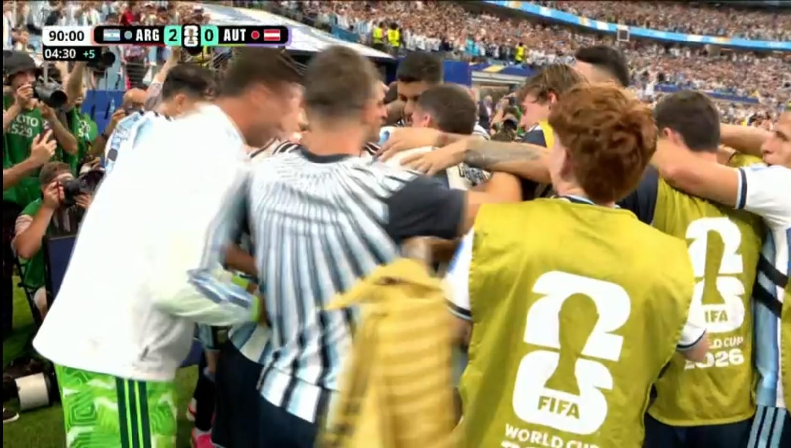 EN VIVO: Argentina gana 2 a 0 a pocos minutos de terminar el encuentro